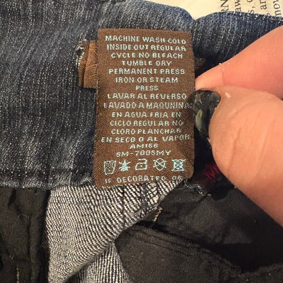 Yuva Dark Wash Mid Length Denim Skirt Vintage Y2K Streetwear Women's Size Medium - Picture 9 of 9